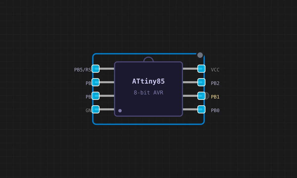 ATtiny85: мигание светодиодом