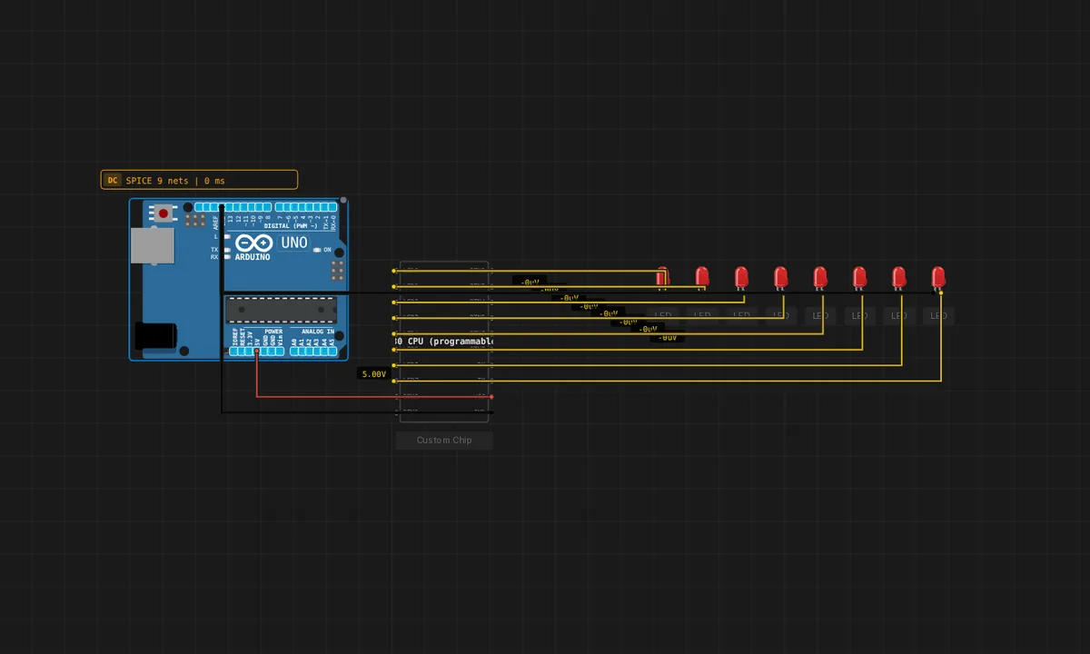 Z80: бегущий огонь на C (без платы)